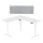 Biurko gamingowe Silver Monkey Biurko elektryczne ECD-300 white + DESK MAT XL Jasnoszara